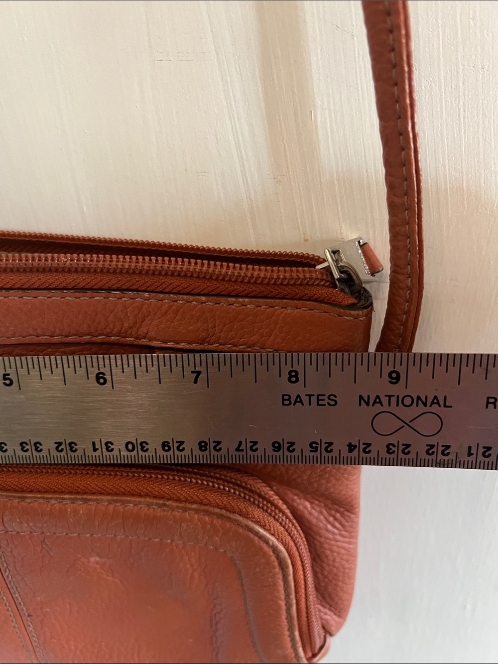 Firm price Tiganello Burnt Orange Pebbled Leather Crossbody - Picture 5 of 7